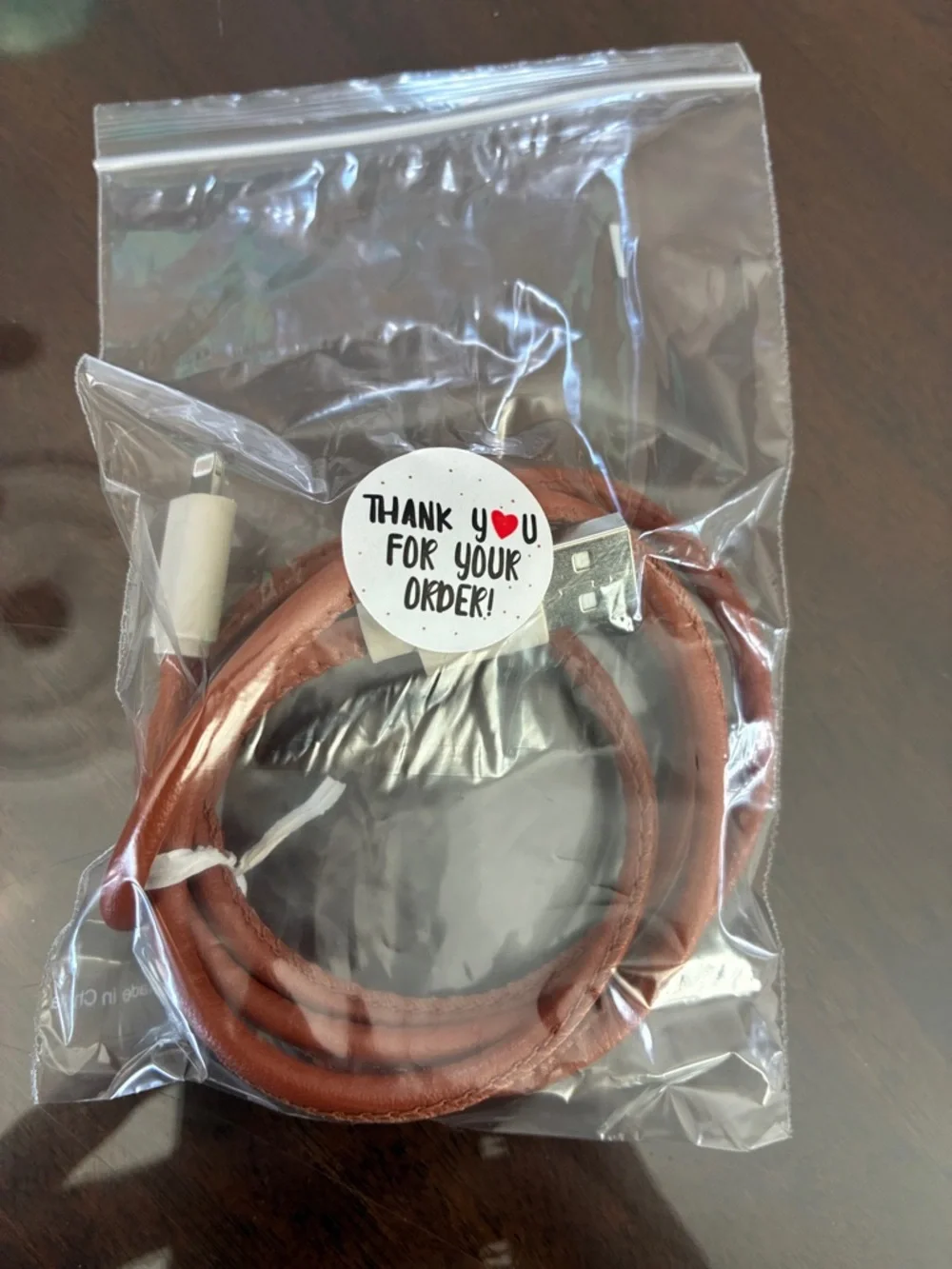 Genuine 3 ft Leather Charging cable